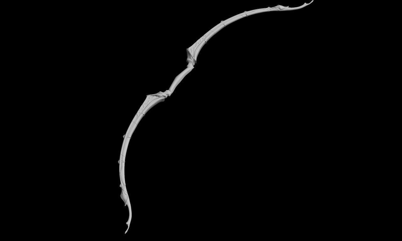  fire emblem bow silver  3D print model_1