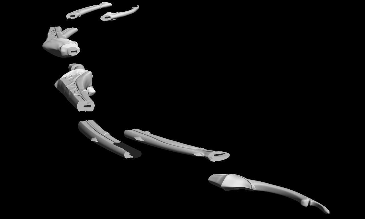  fire emblem bow silver  3D print model_4