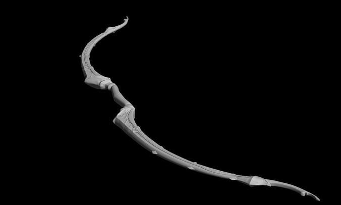  fire emblem bow silver  3D print model