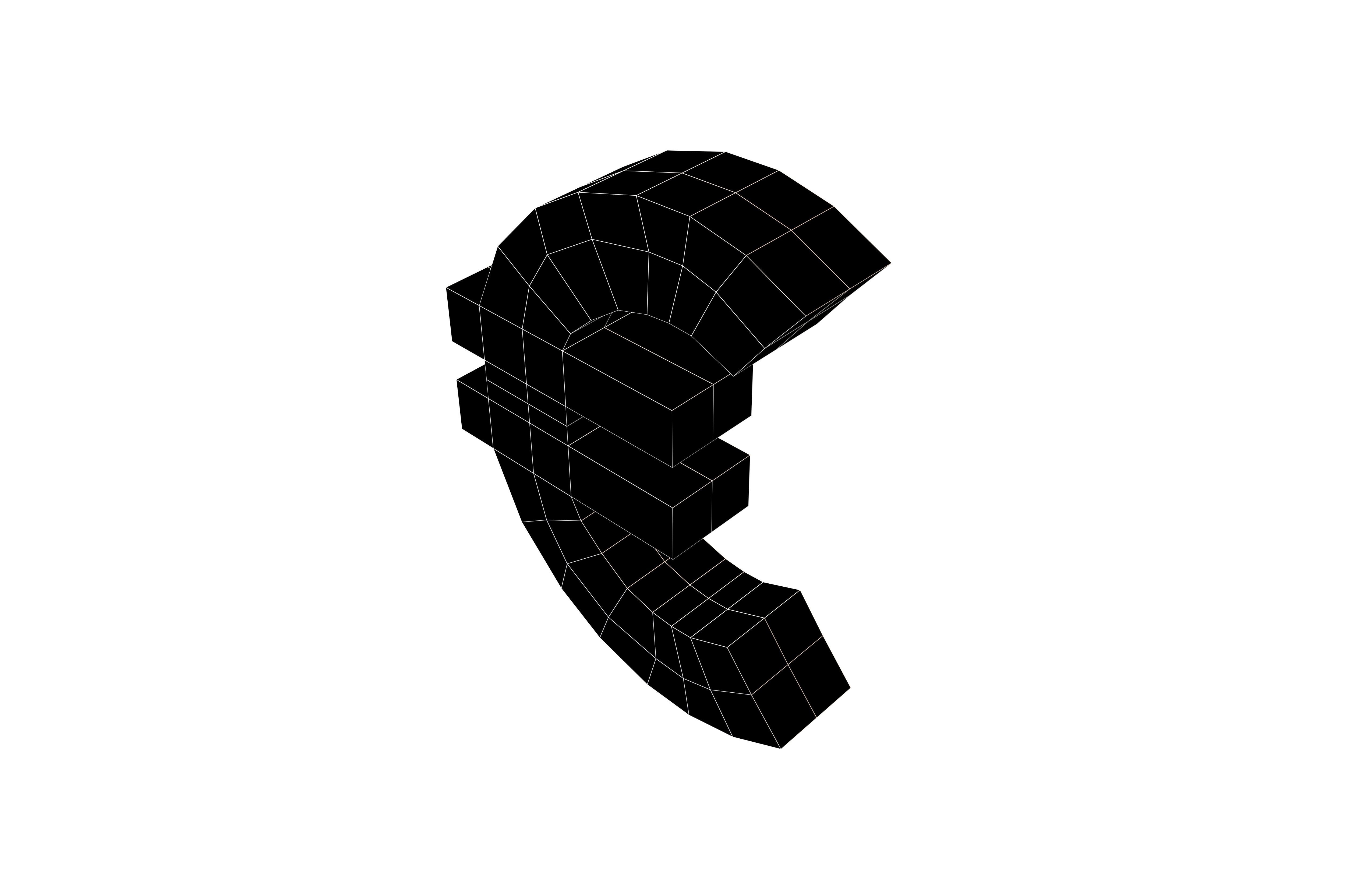 Euro Symbol v1 001 Low-poly 3D model_6