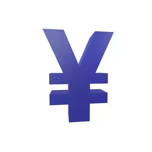 Yen Symbol v1 002 Low-poly 3D model