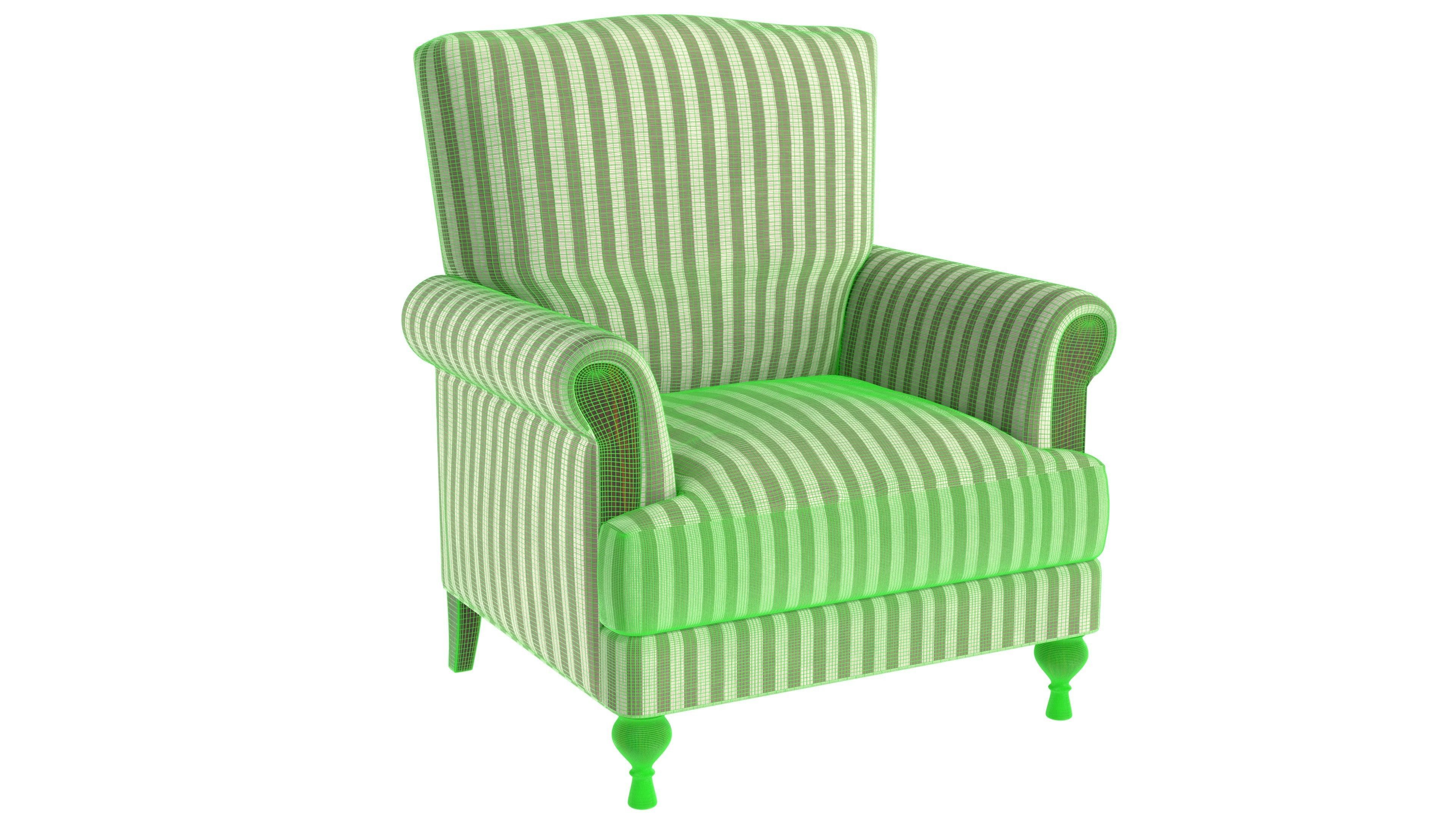 cgt armchair trad 3D model_5