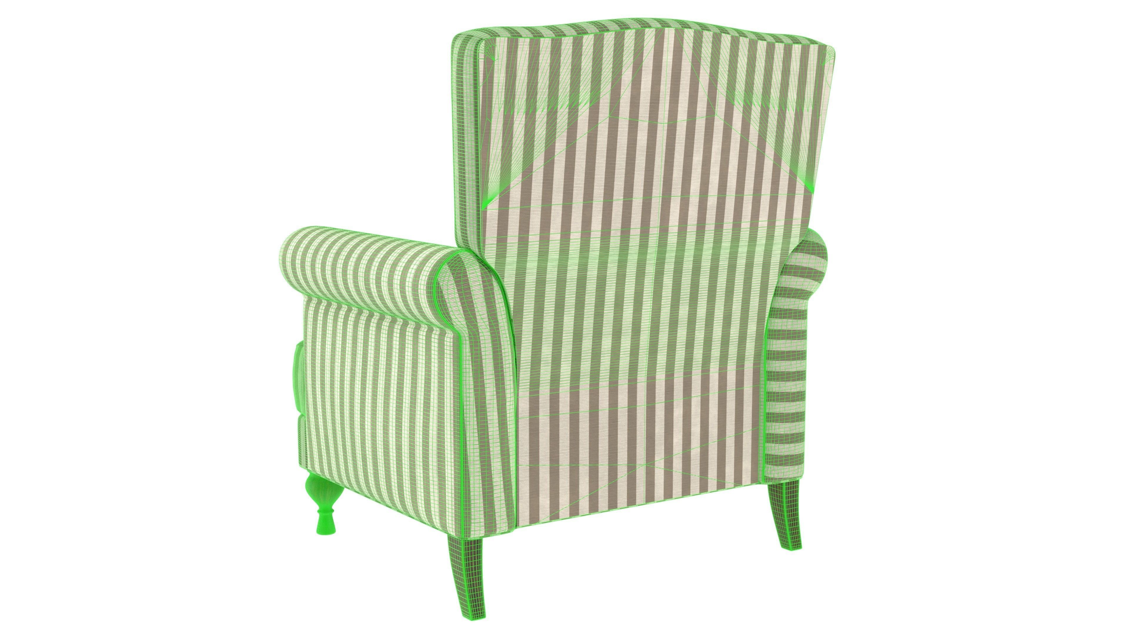cgt armchair trad 3D model_6