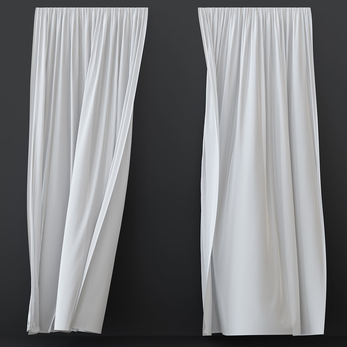 Curtain in the wind  4 3D model_1