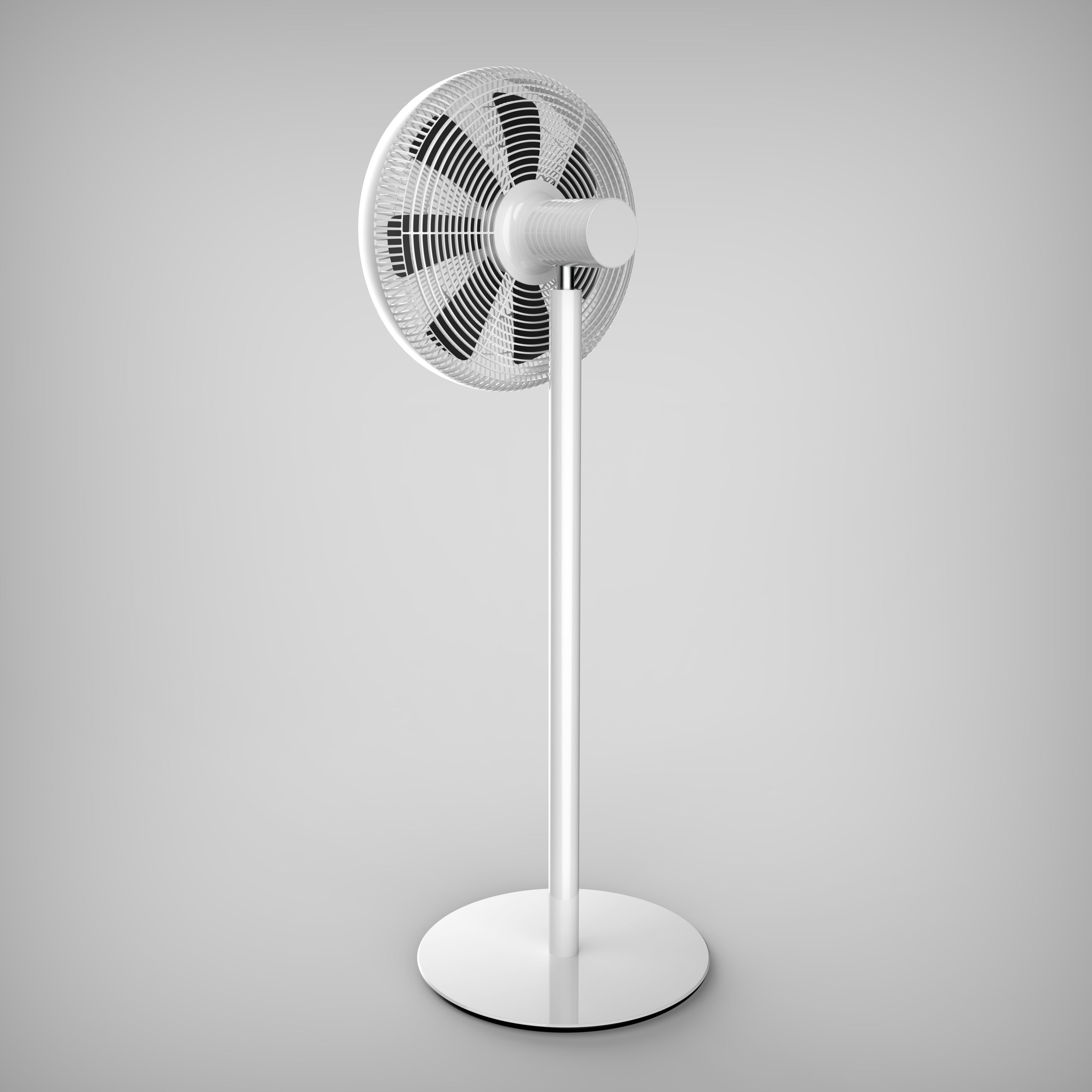 Standing fan 3D model_1