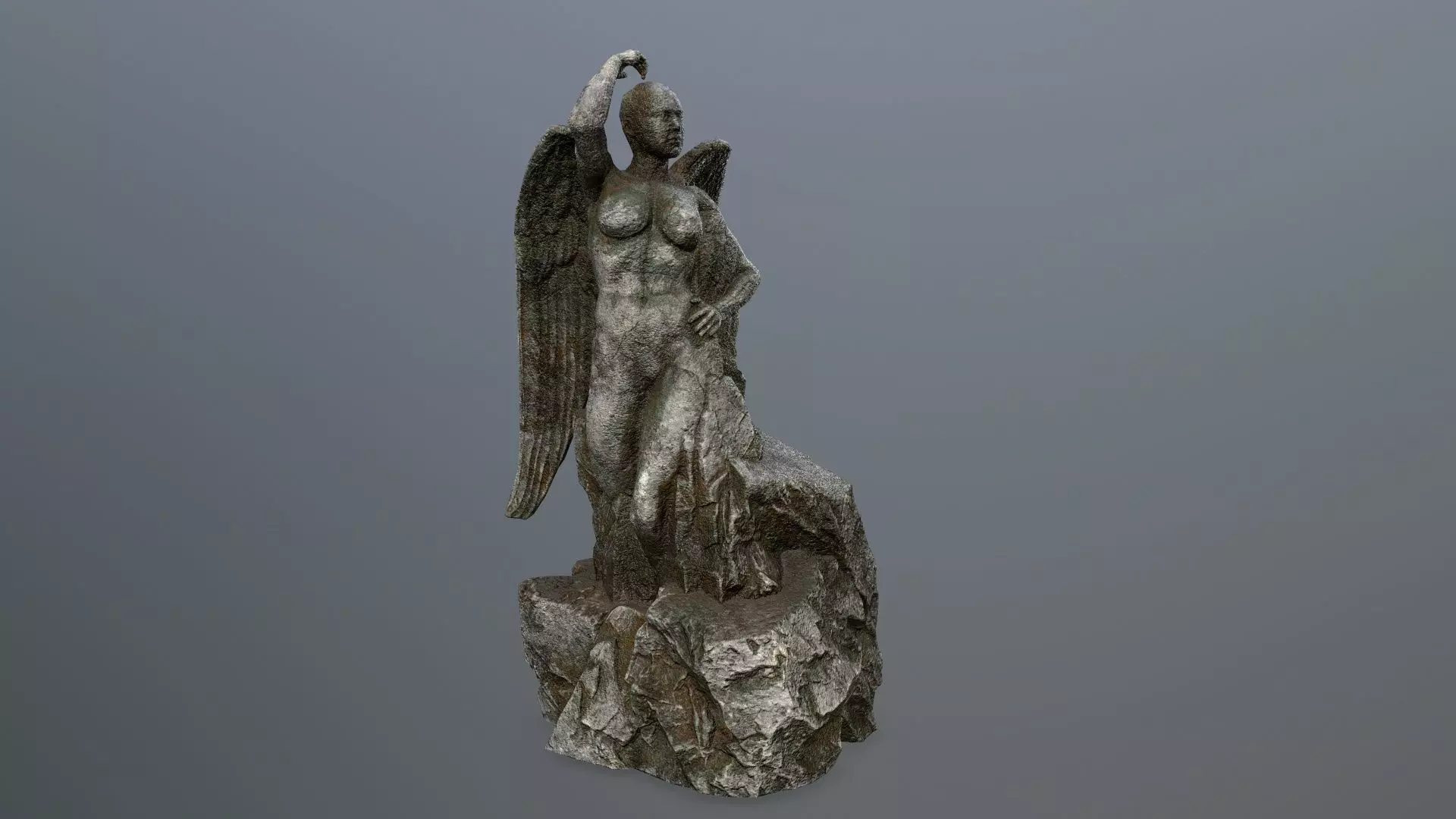 woman statue 2 Low-poly 3D model