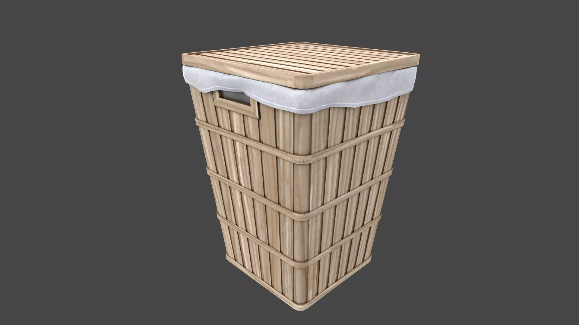 Laundry Basket Low-poly 3D model