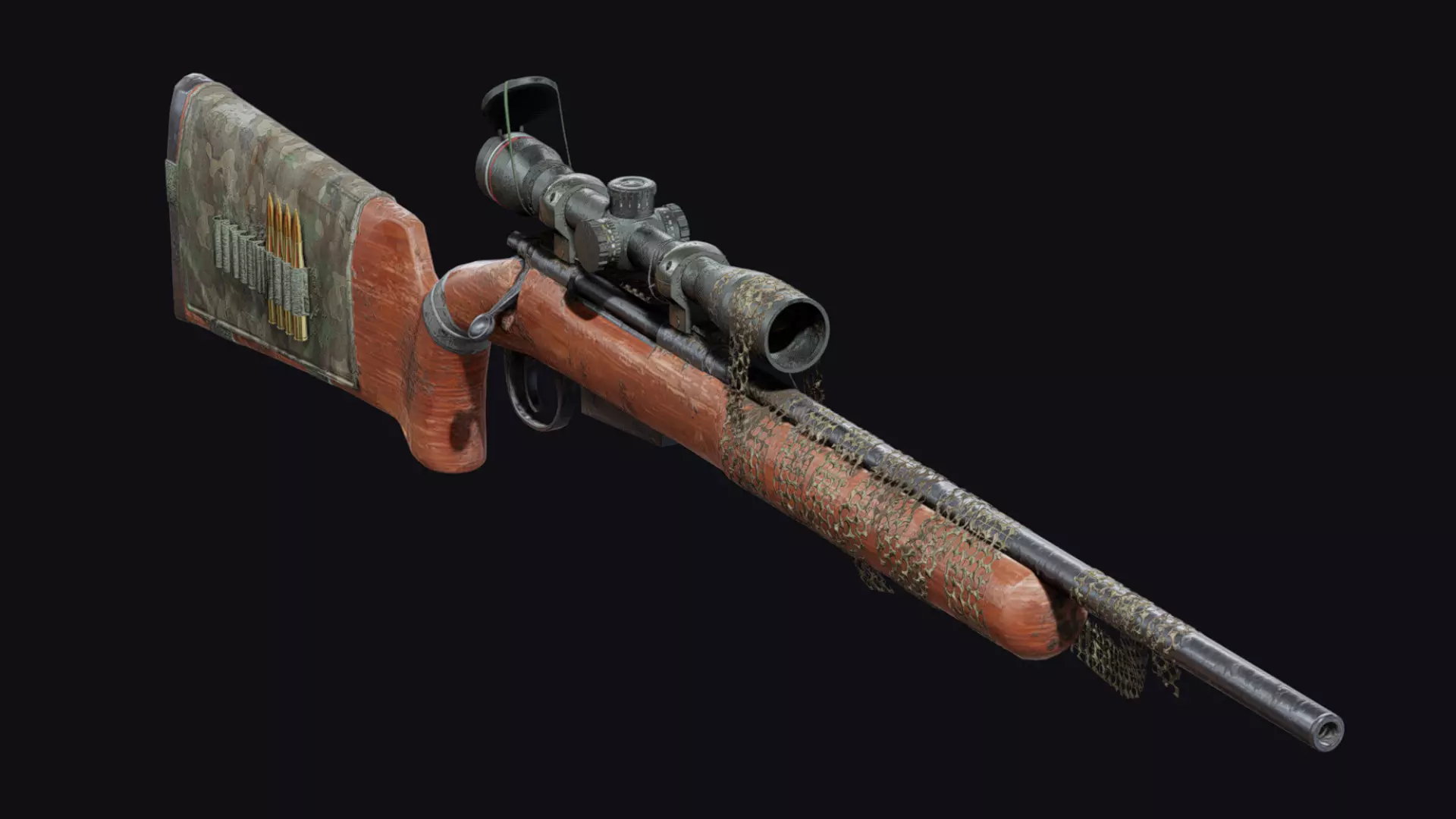 Sniper Rifle Low-poly 3D model