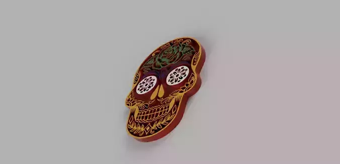 skull plaque cake press