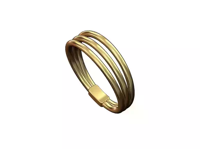 Triple wire band US size 4to10 3D print model