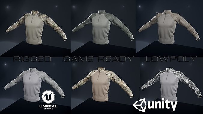 Tactical Shirt Low-poly 3D model