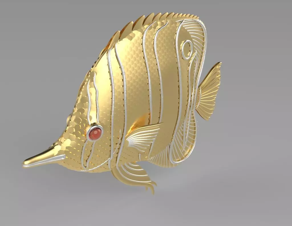 Butterfly Fish 3D print model_0