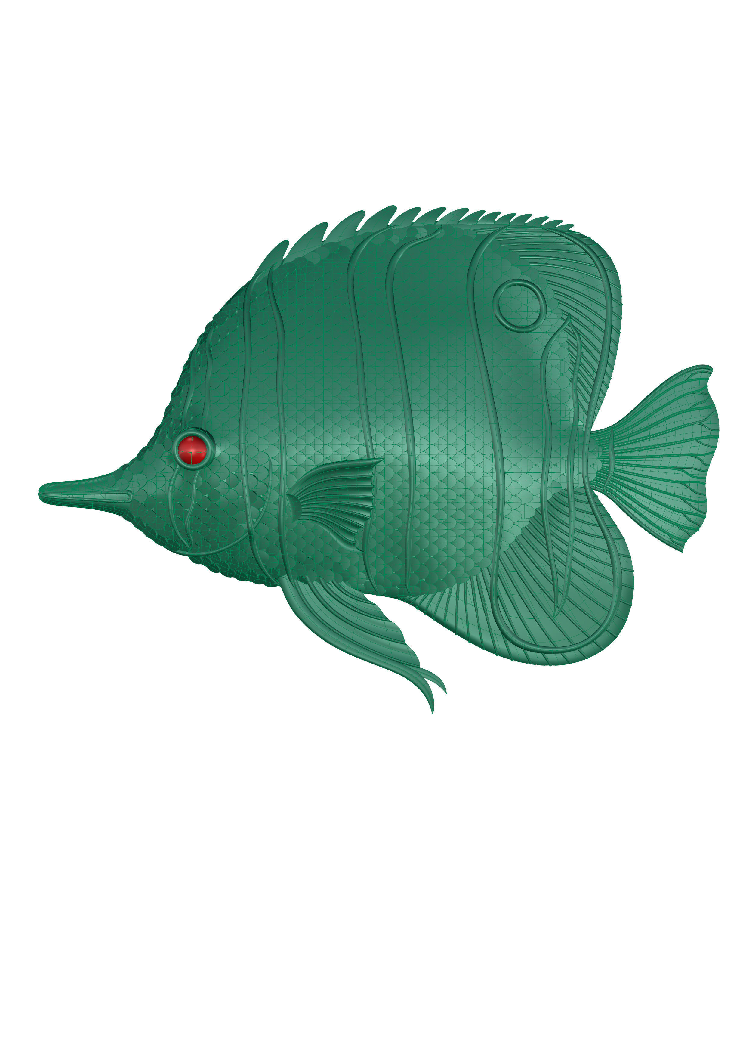 Butterfly Fish 3D print model_6