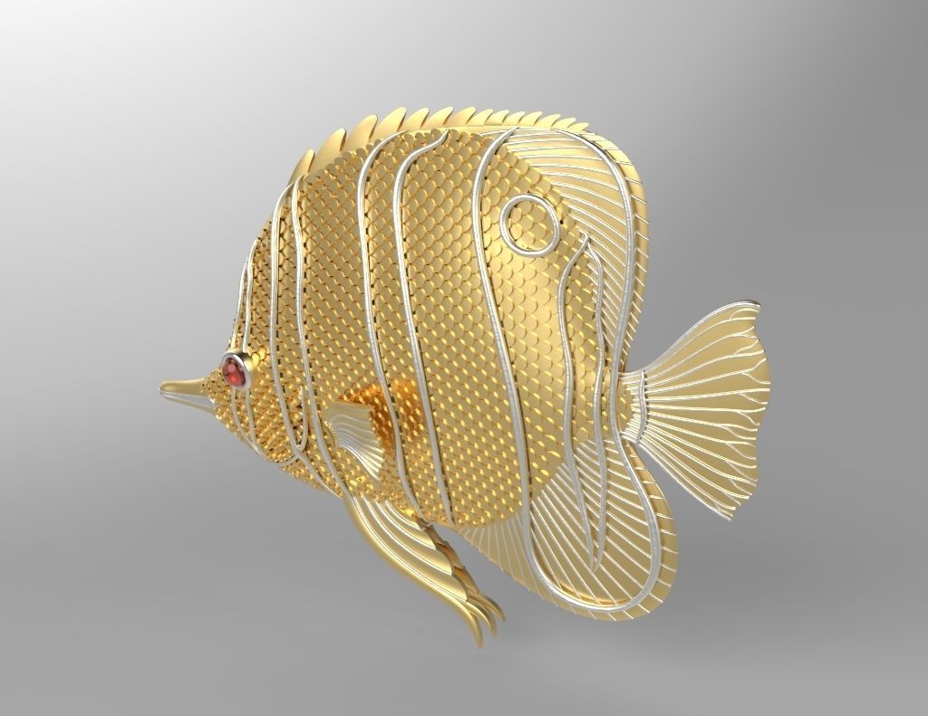 Butterfly Fish 3D print model_2