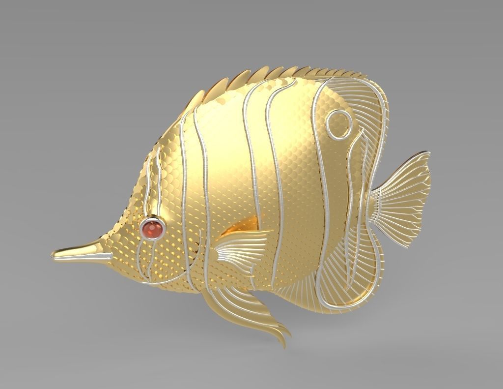 Butterfly Fish 3D print model_1