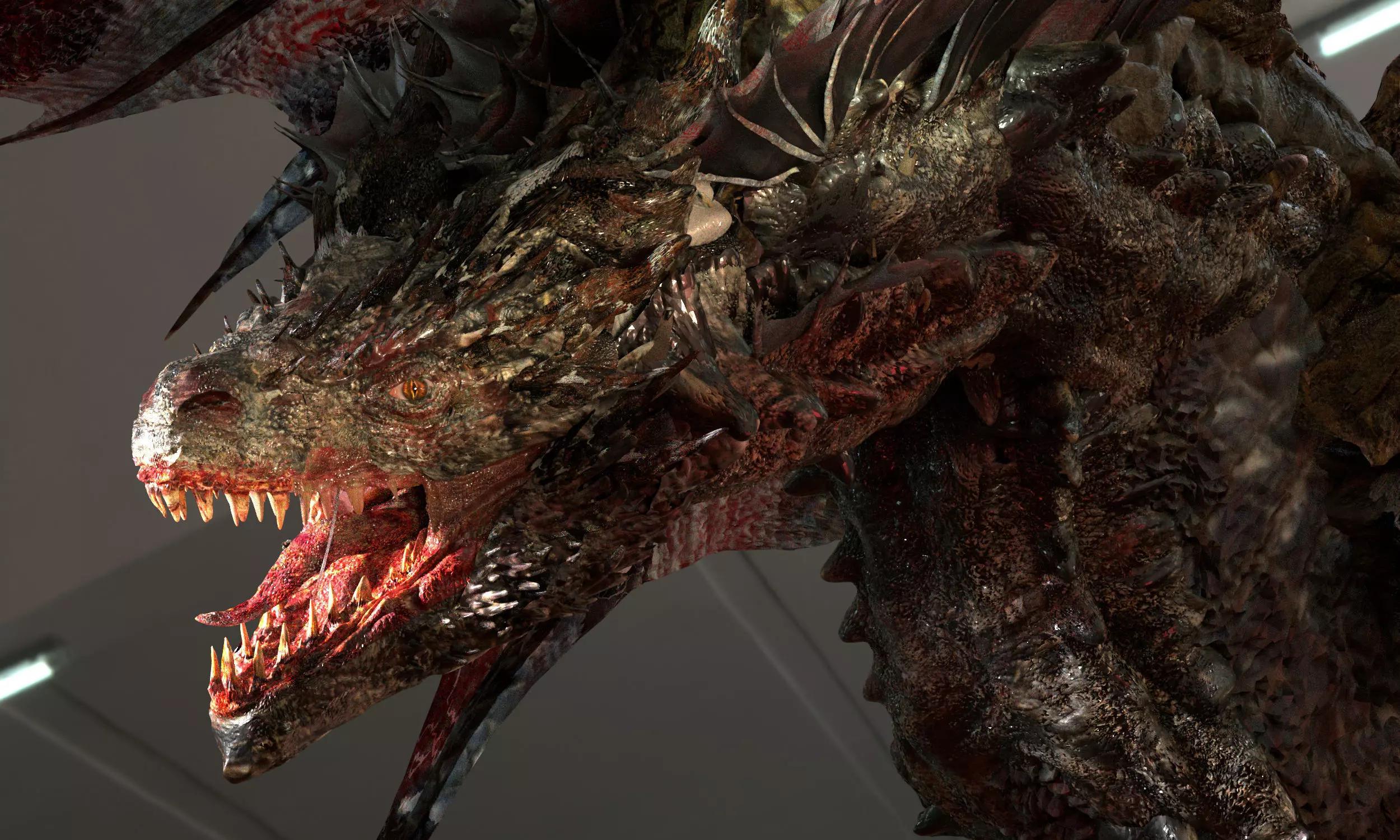 Dragon Battle scarred 3D model_0