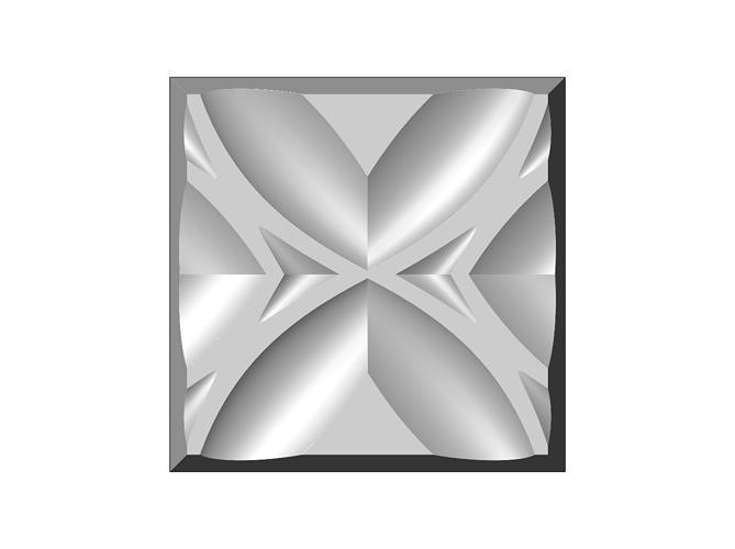 Abstract wave pattern relief 3d wall panel N07 3D print model
