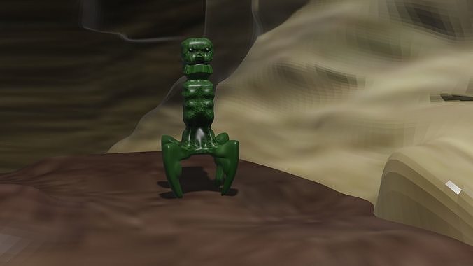 Minecraft Creeper Rigged and Animated Low-poly 3D model
