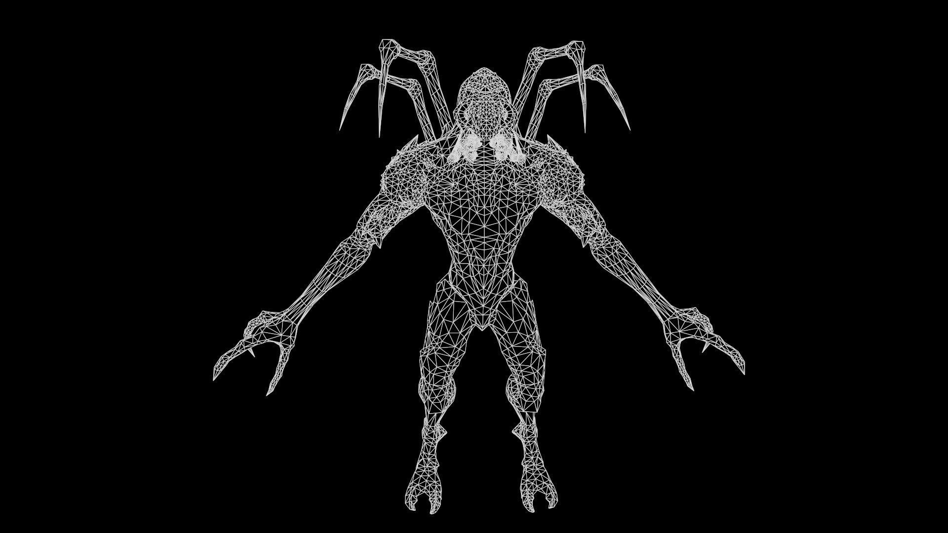 Needle beetle Low-poly 3D model_4