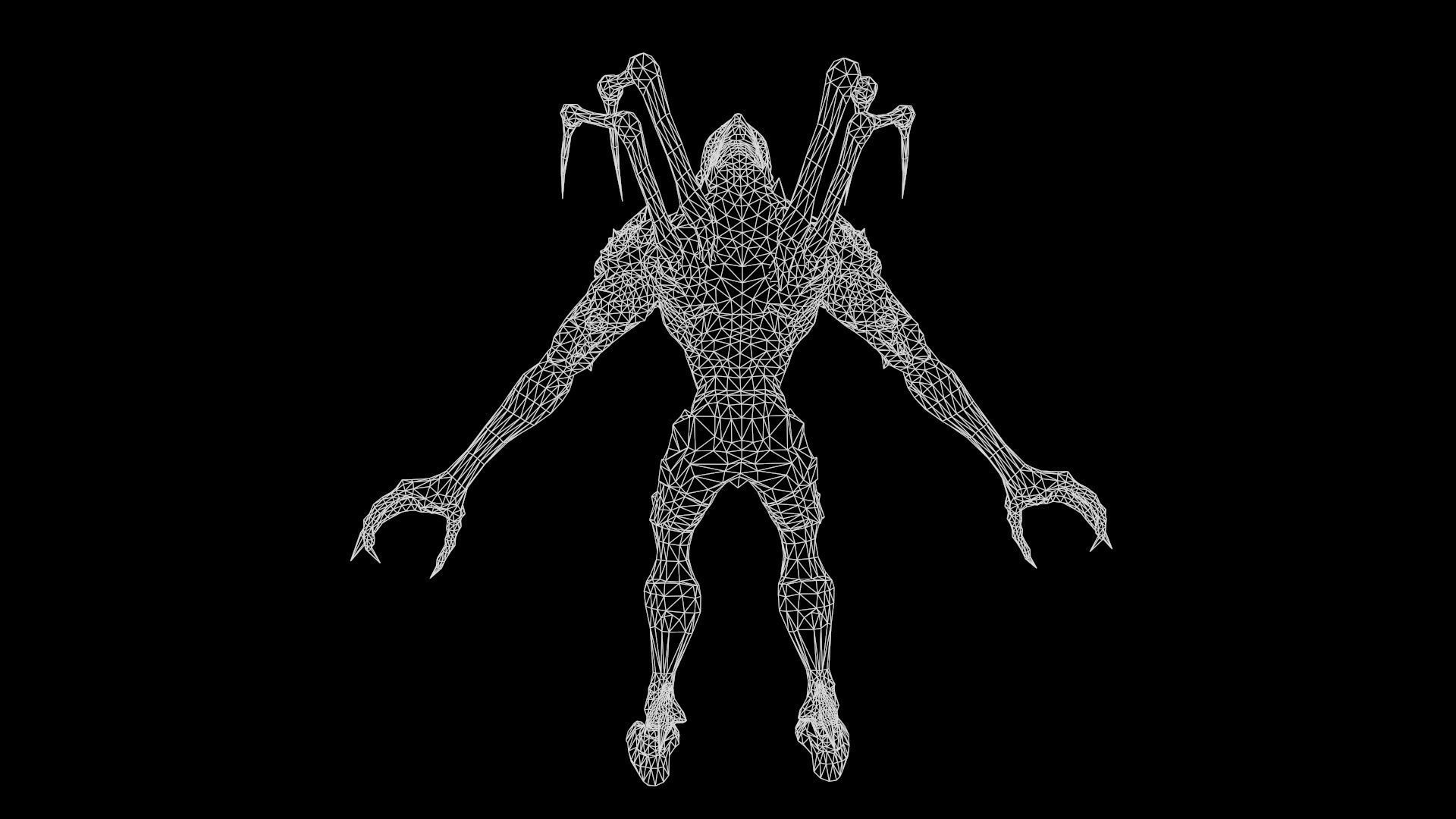 Needle beetle Low-poly 3D model_5