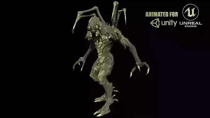 Needle beetle Low-poly 3D model