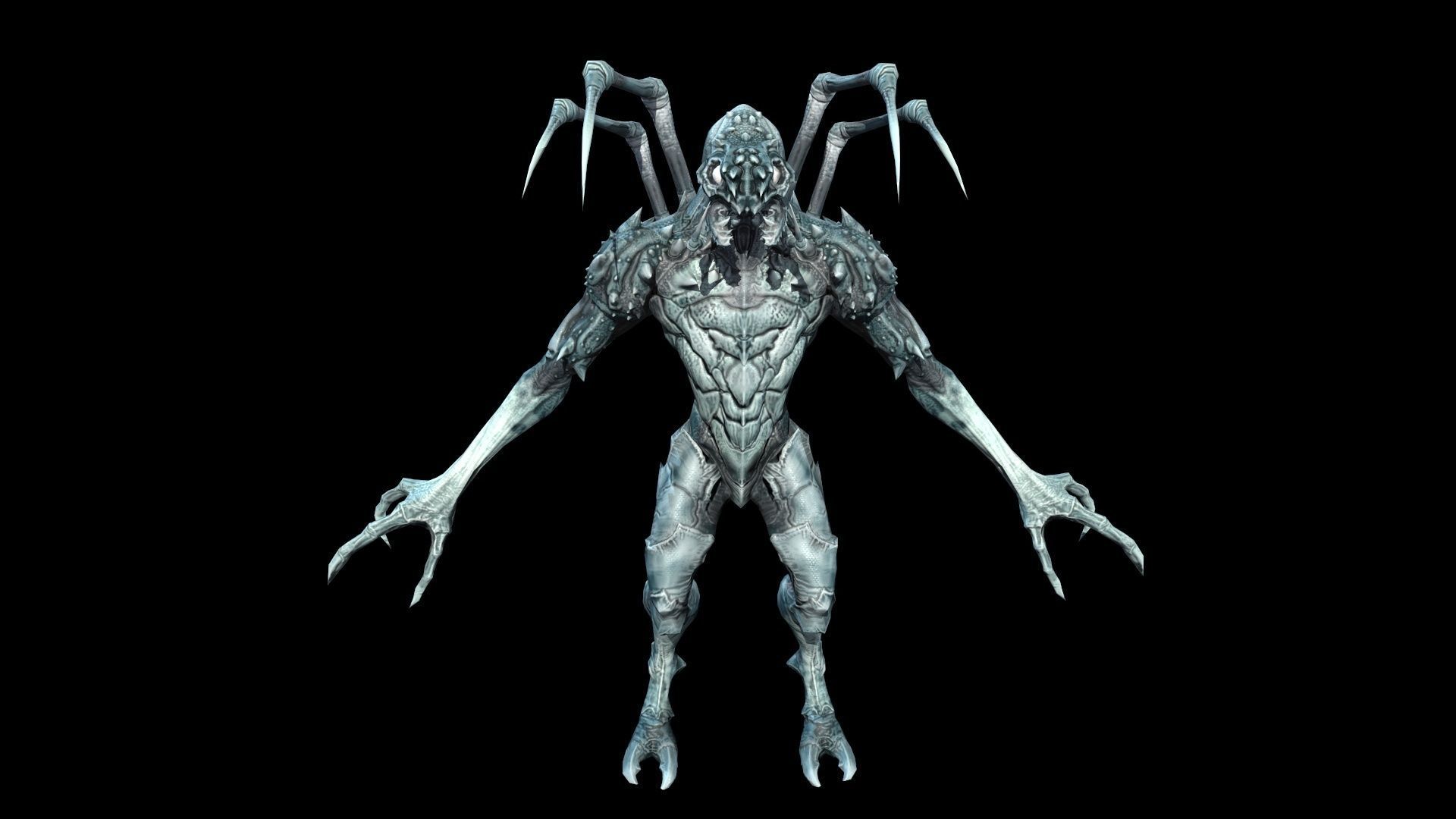 Needle beetle Low-poly 3D model_3