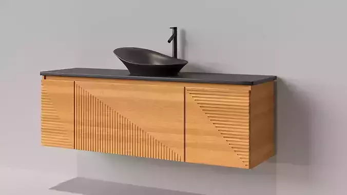 Vanity Set modern bathroom with marble top