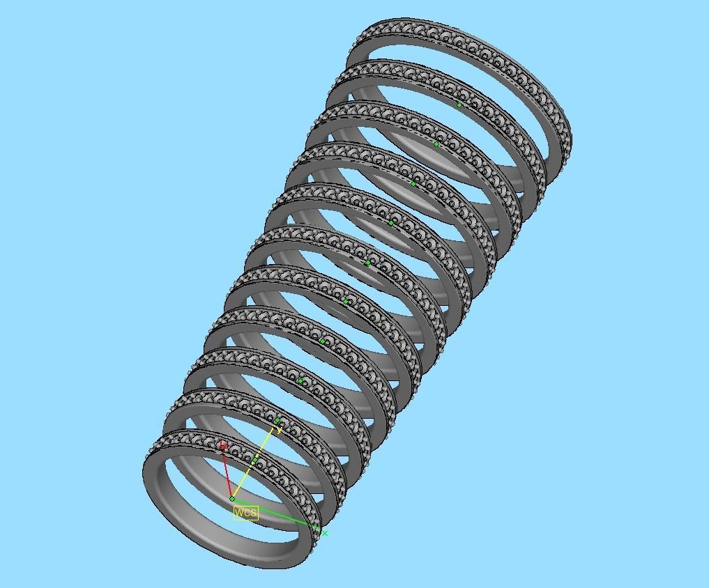 Eternity Diamond Wedding band 3d model version2 3D print model_24