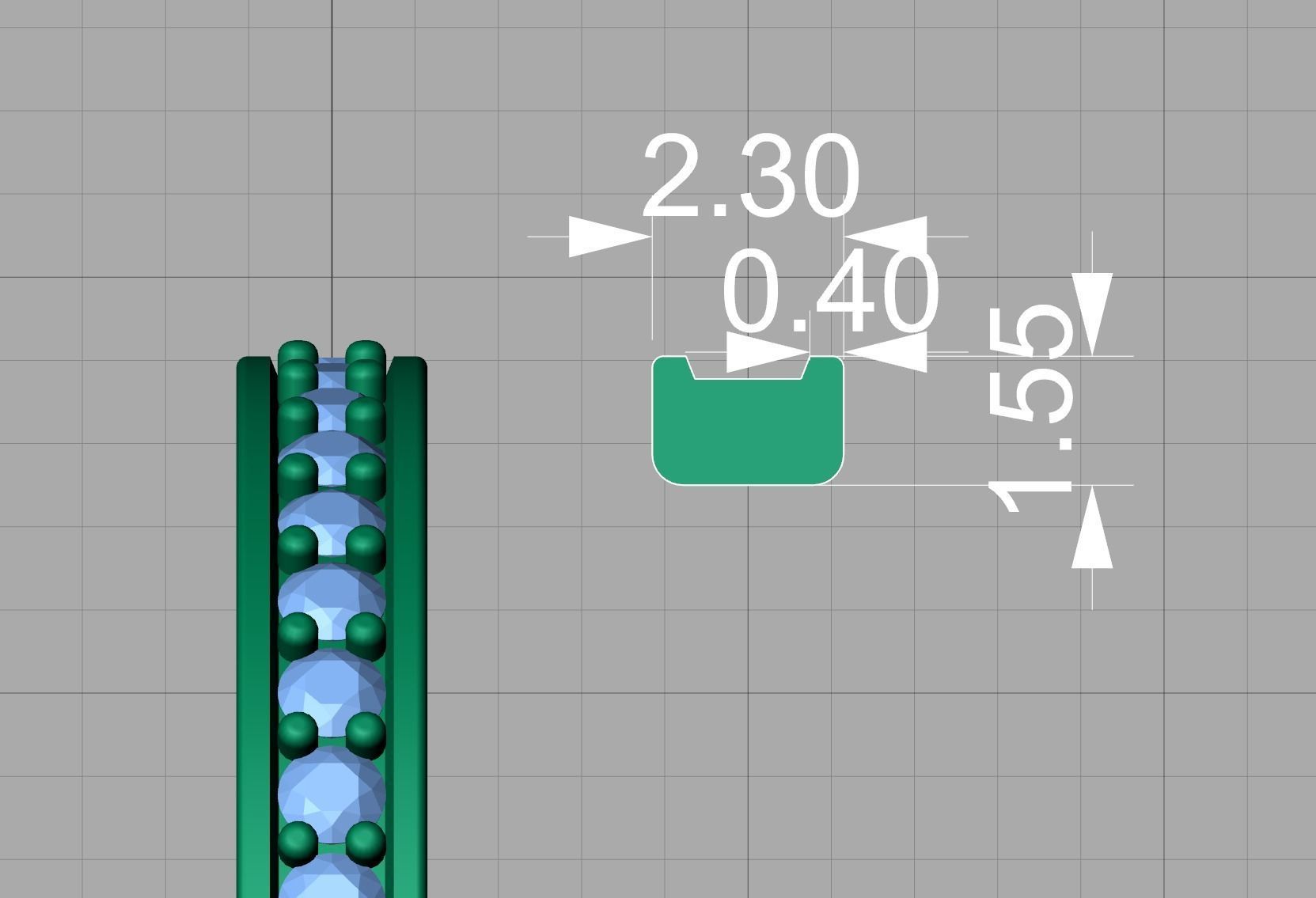 Eternity Diamond Wedding band 3d model version2 3D print model_12