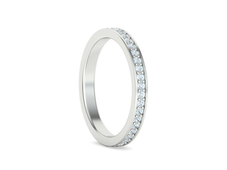 Eternity Diamond Wedding band 3d model version2 3D print model_30