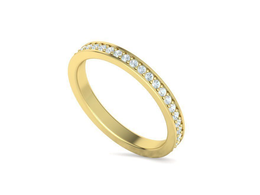 Eternity Diamond Wedding band 3d model version2 3D print model_11