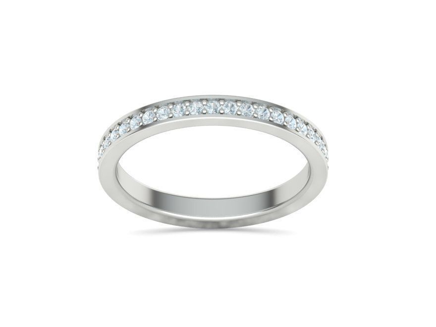 Eternity Diamond Wedding band 3d model version2 3D print model_27