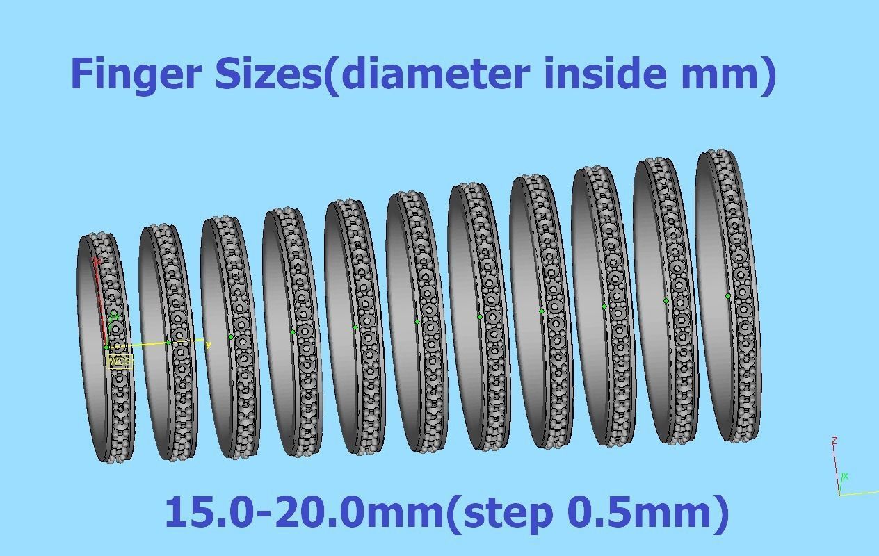 Eternity Diamond Wedding band 3d model version2 3D print model_23