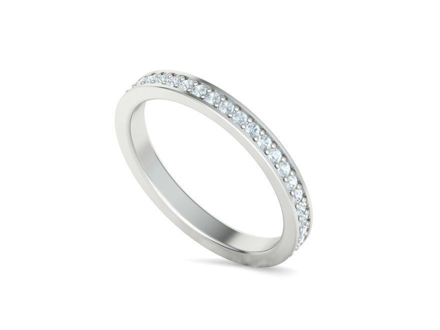 Eternity Diamond Wedding band 3d model version2 3D print model_10