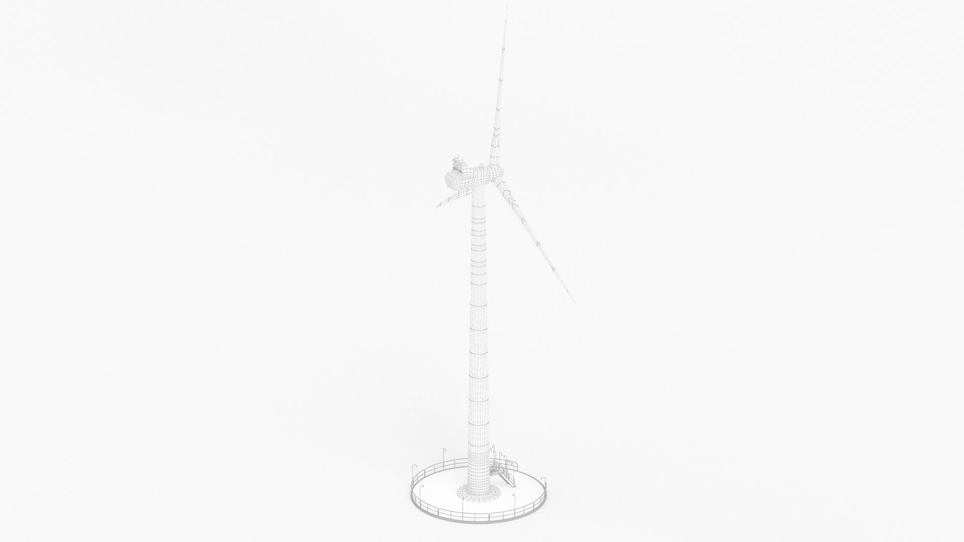 Wind Turbine Vestas with details 3D model_13