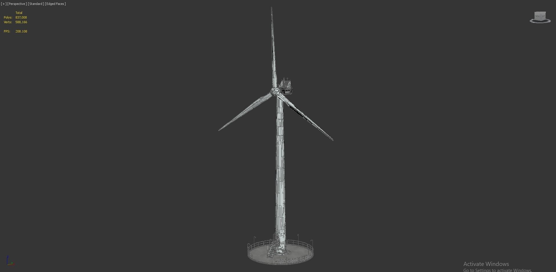 Wind Turbine Vestas with details 3D model_5