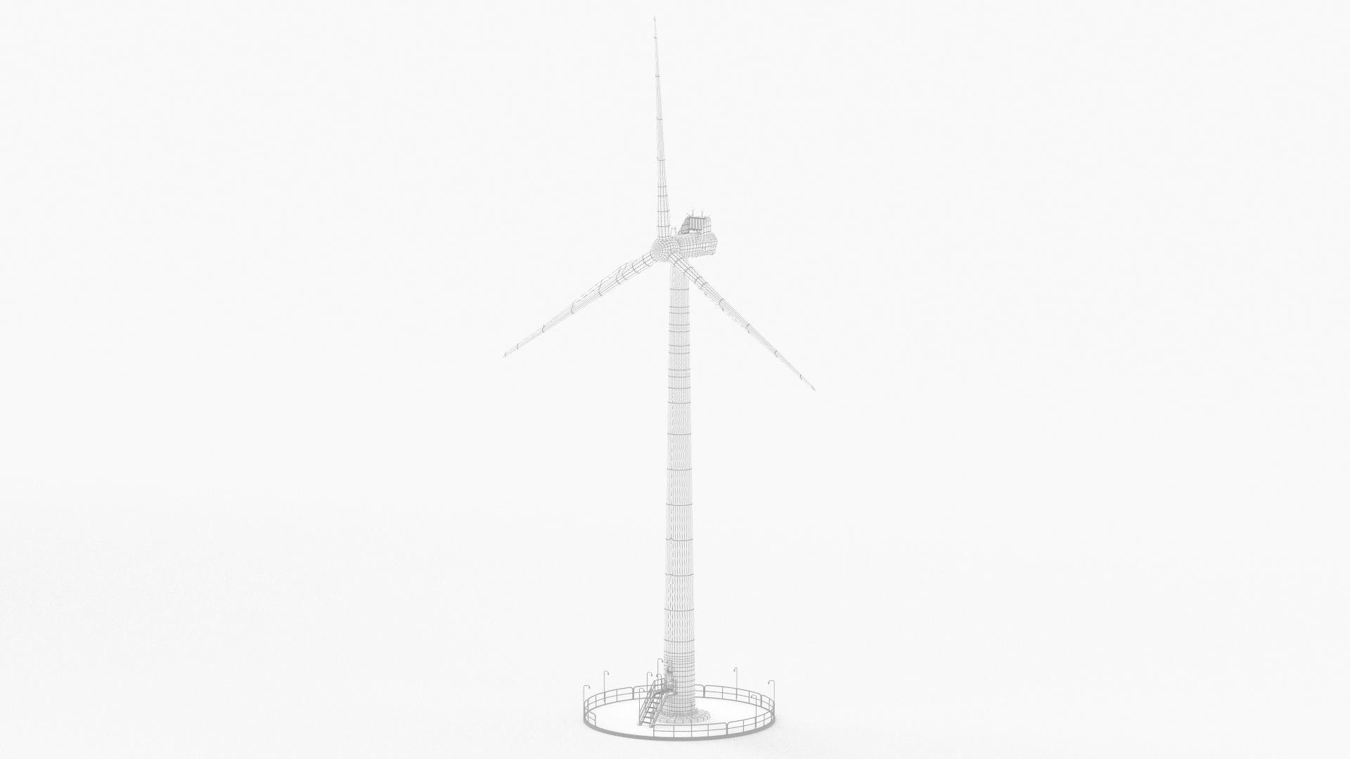 Wind Turbine Vestas with details 3D model_11