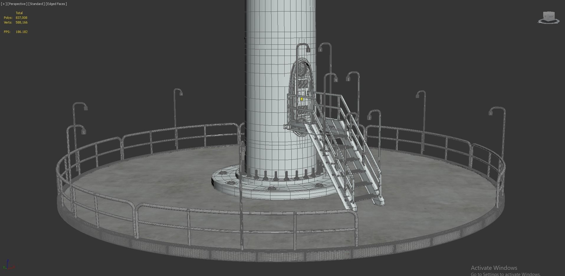 Wind Turbine Vestas with details 3D model_8