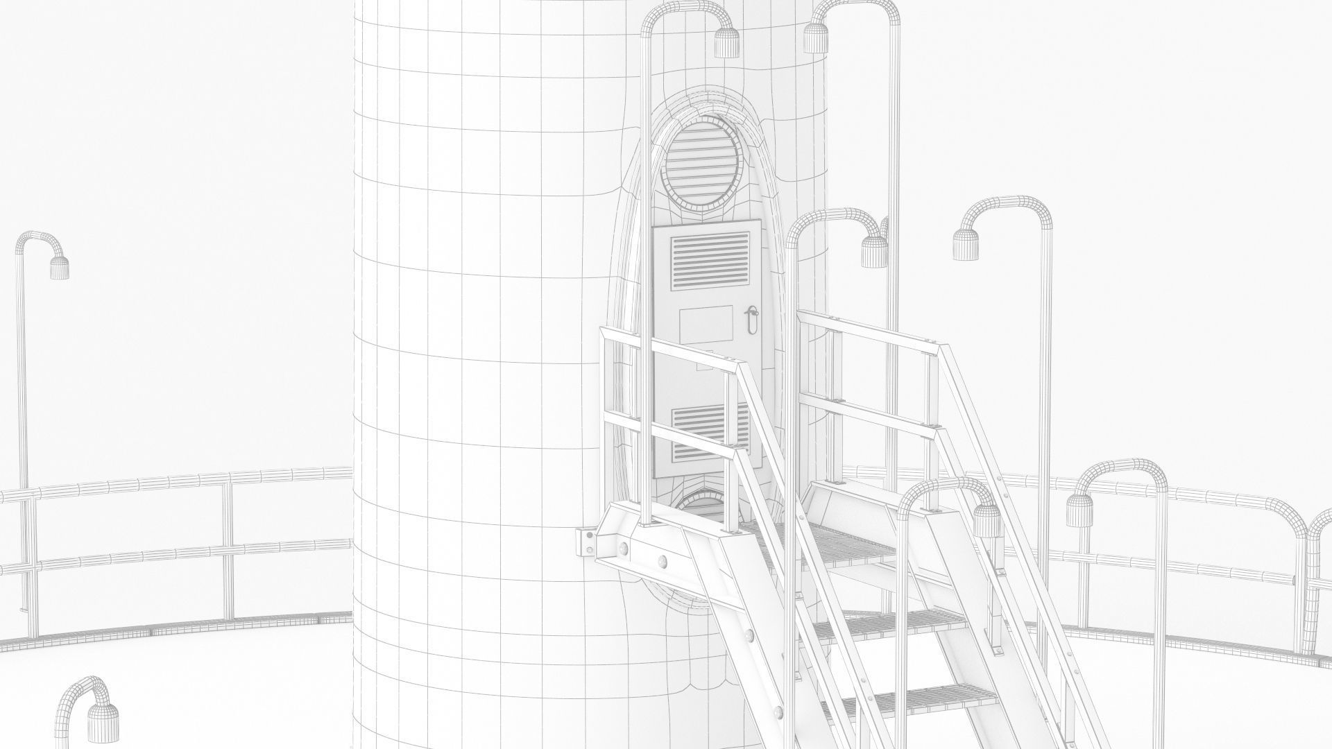 Wind Turbine Vestas with details 3D model_12