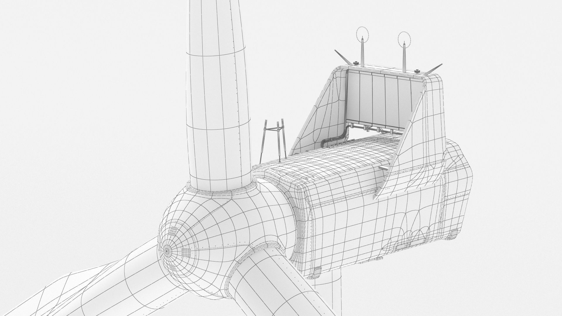 Wind Turbine Vestas with details 3D model_10