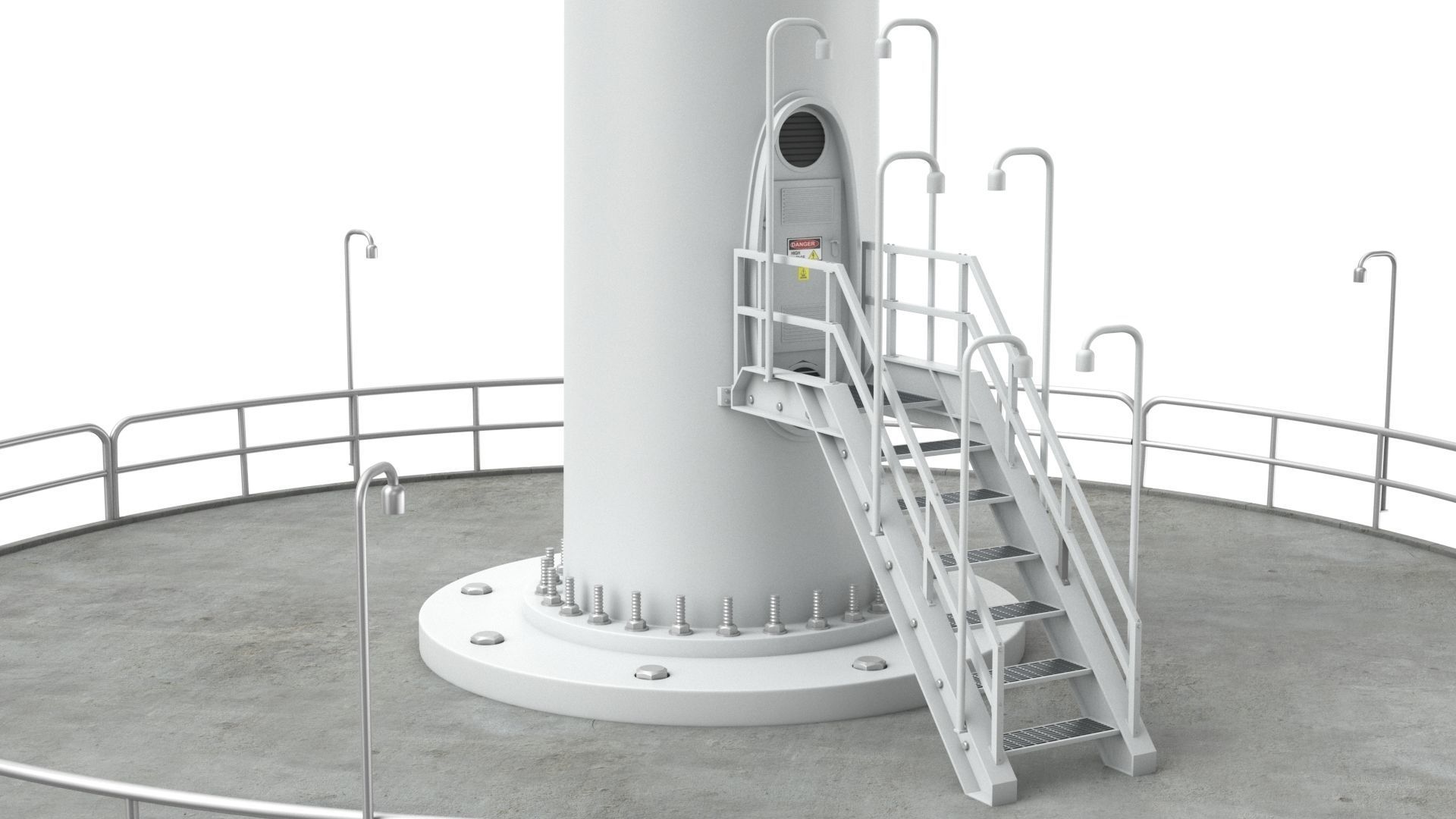 Wind Turbine Vestas with details 3D model_1