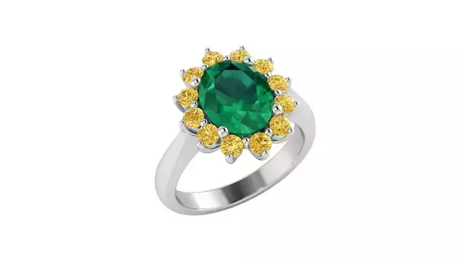 Halo ring luxury flower style 