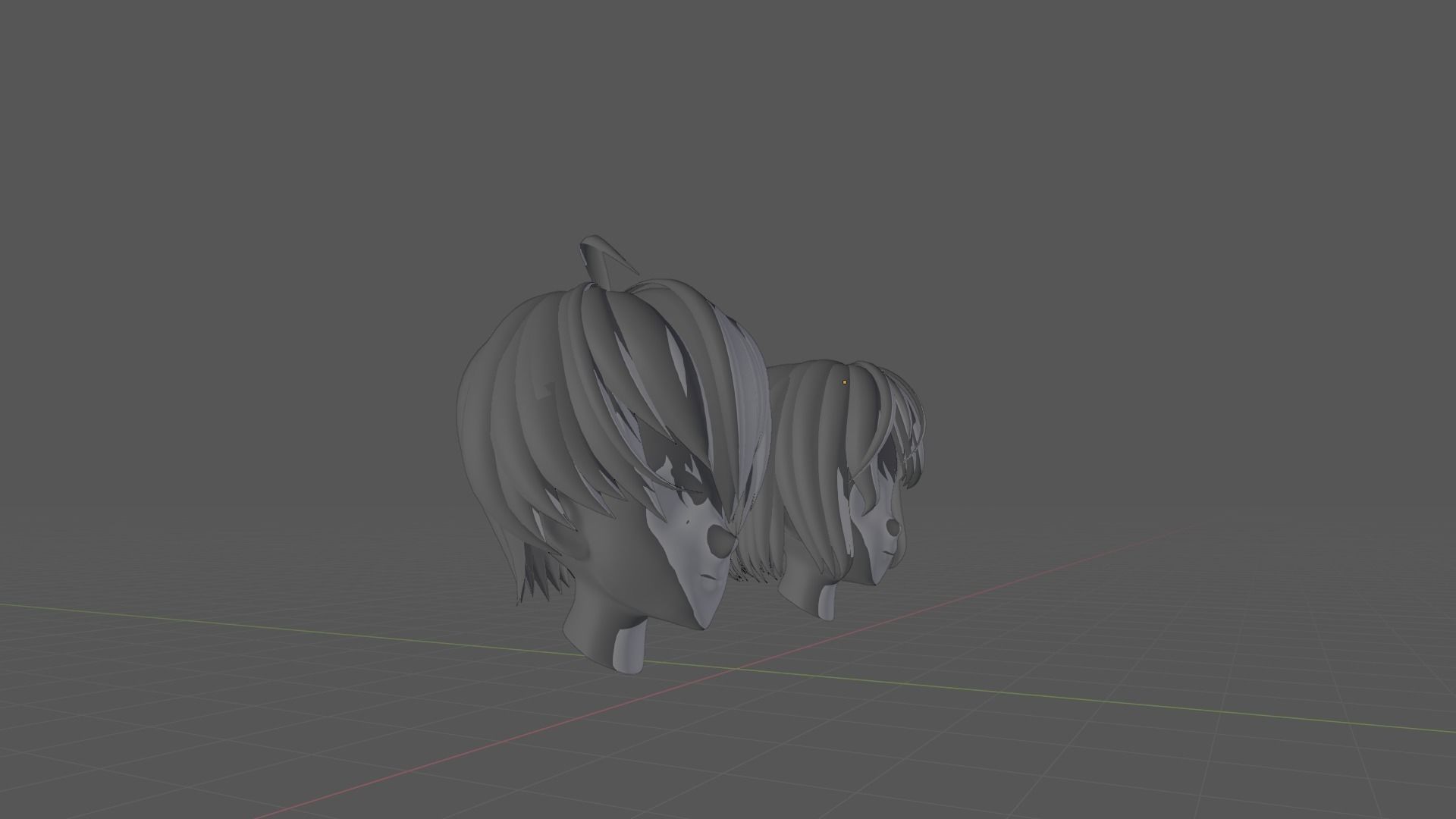 Anime Hair Free low-poly 3D model_8