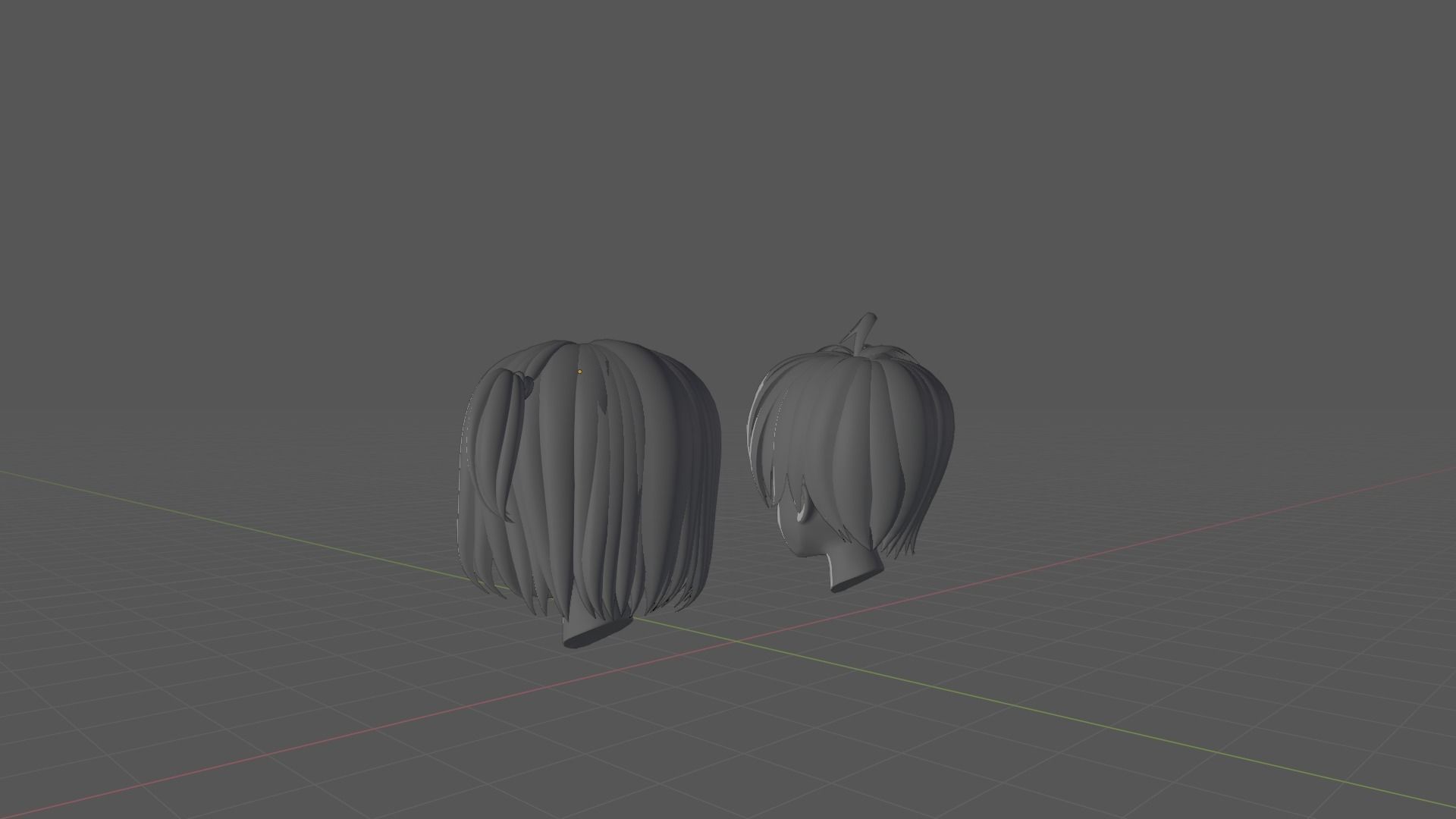 Anime Hair Free low-poly 3D model_7