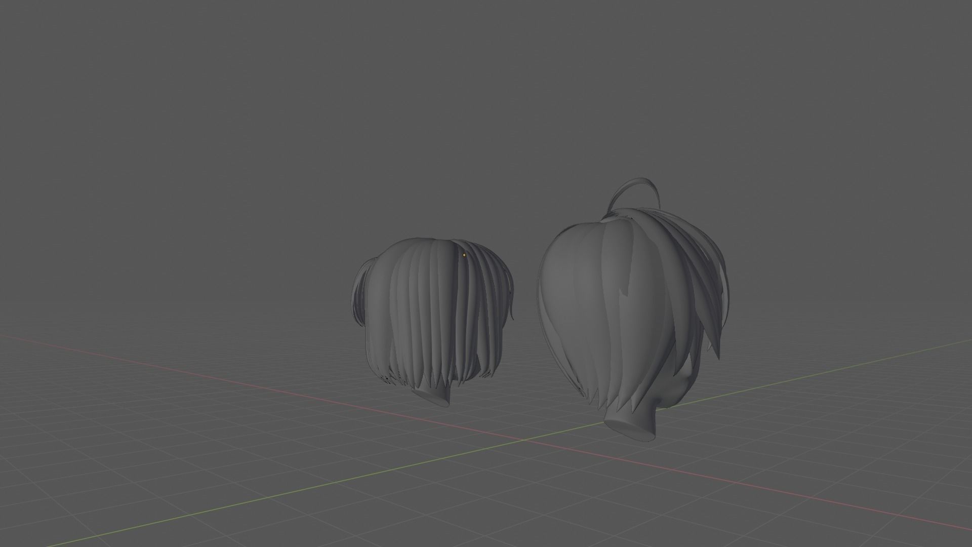 Anime Hair Free low-poly 3D model_6