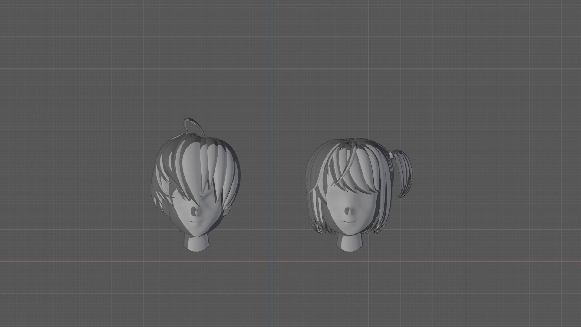 Anime Hair Free low-poly 3D model_5