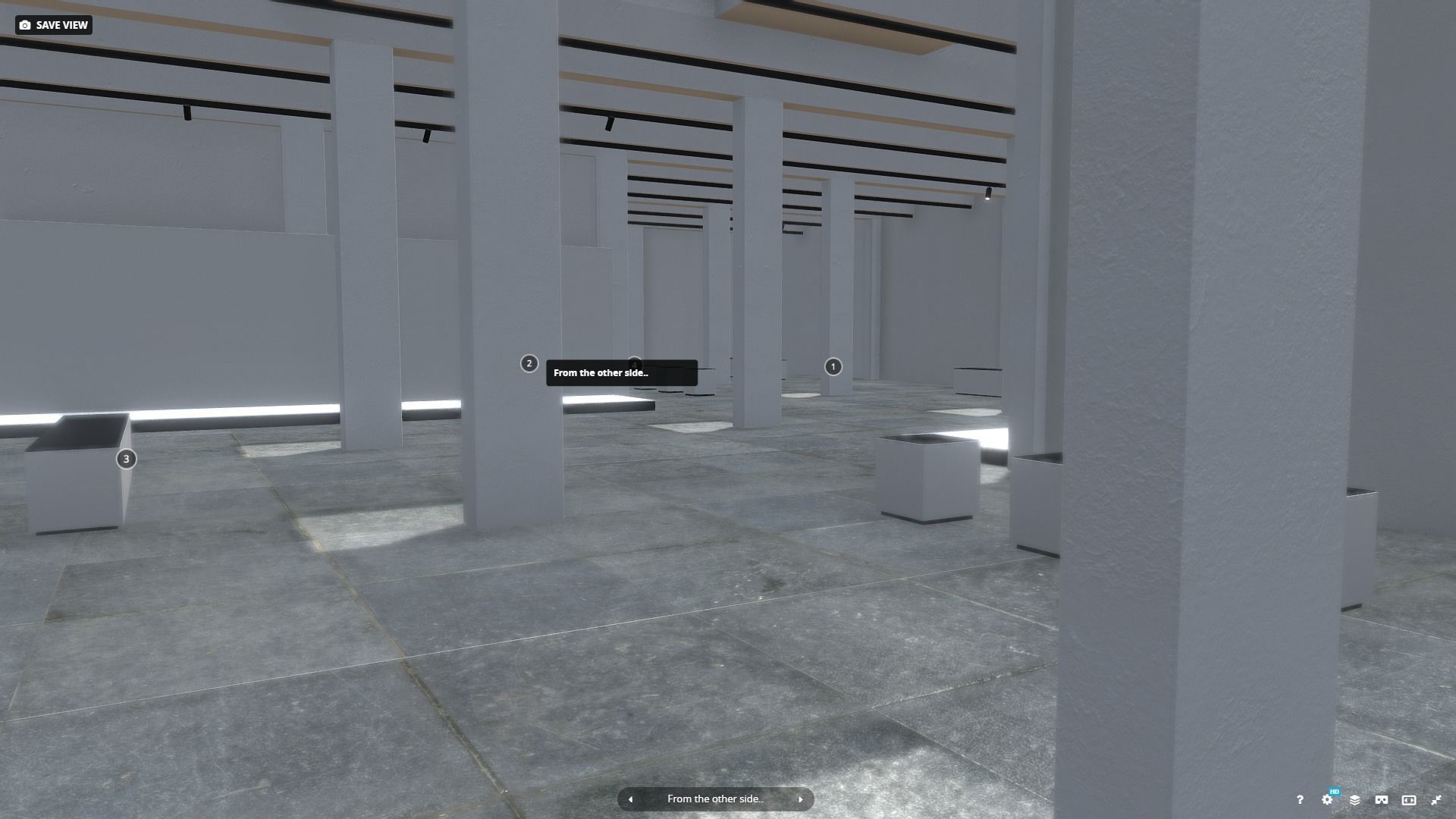 Minimalistic VR Showroom Gallery for products vol 2 Low-poly 3D model_6