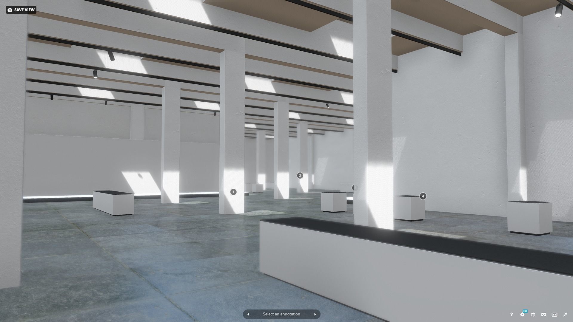 Minimalistic VR Showroom Gallery for products vol 2 Low-poly 3D model_4