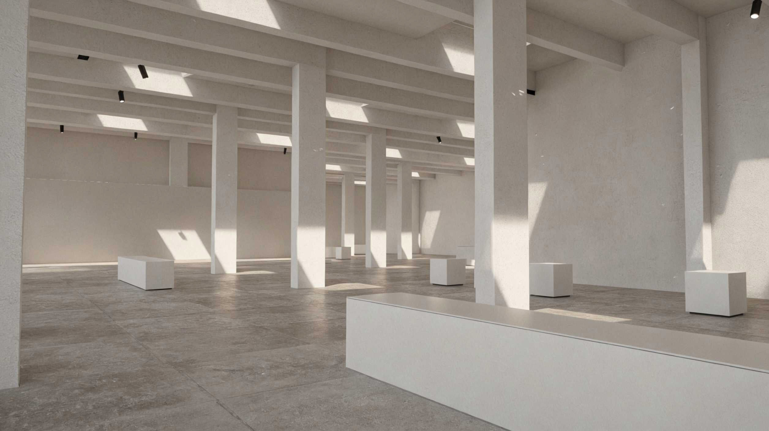 Minimalistic VR Showroom Gallery for products vol 2 Low-poly 3D model_3