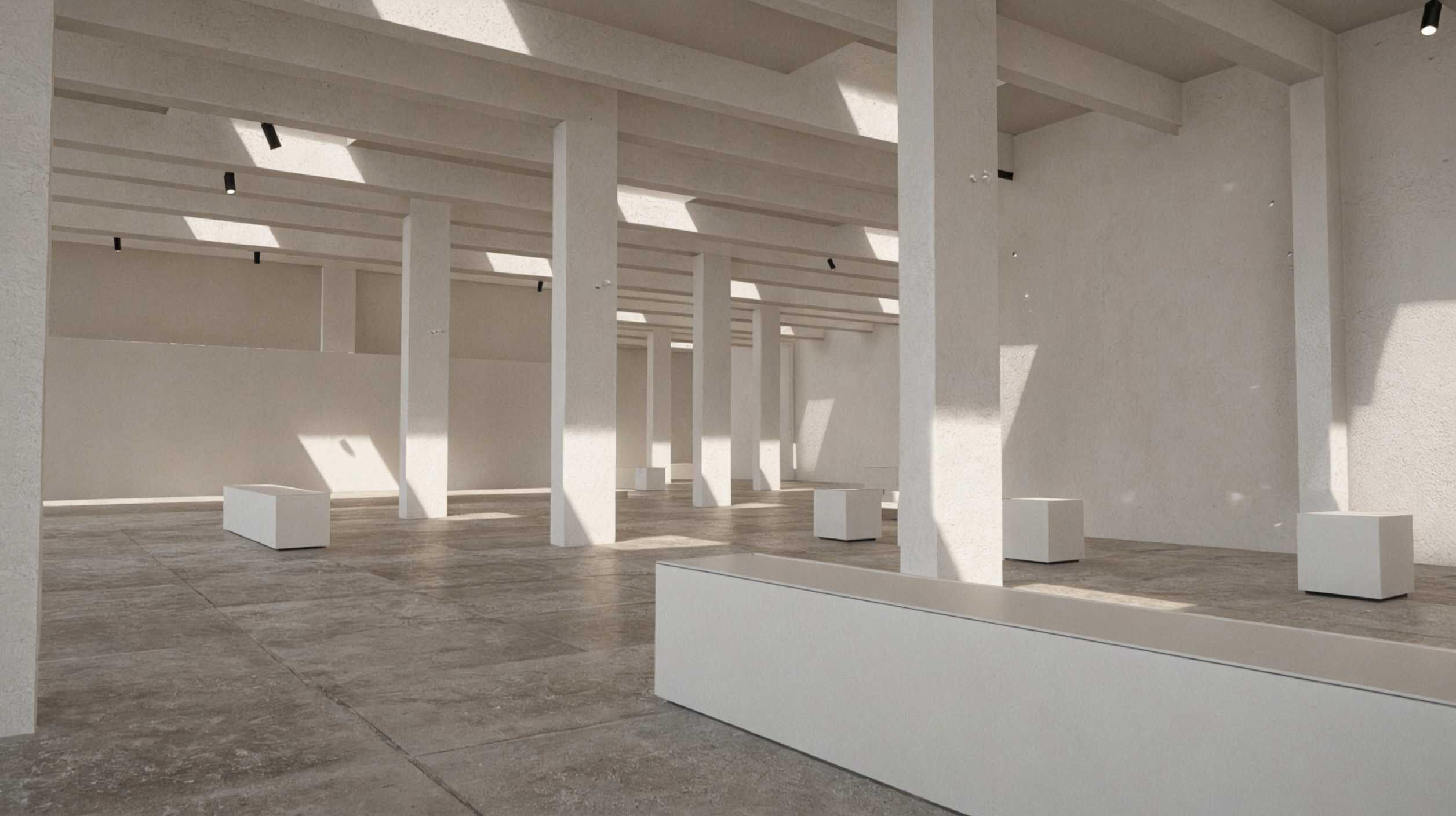 Minimalistic VR Showroom Gallery for products vol 2 Low-poly 3D model_2